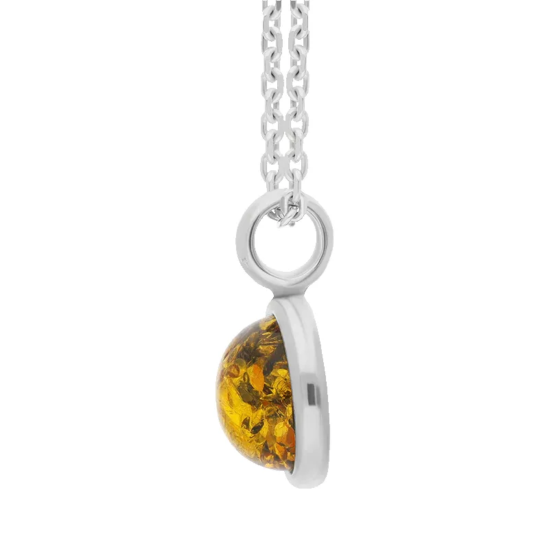 Sterling Silver Baltic Amber 13mm Round Pendant D sold by Jura Watches product image thumbnail 3