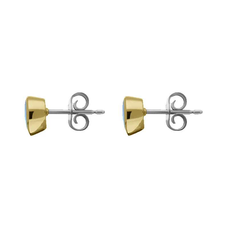 9ct Yellow Gold Sterling Silver Moonstone Stepping Stones 5x7mm Pear Stud Earrings sold by Jura Watches product image thumbnail 2