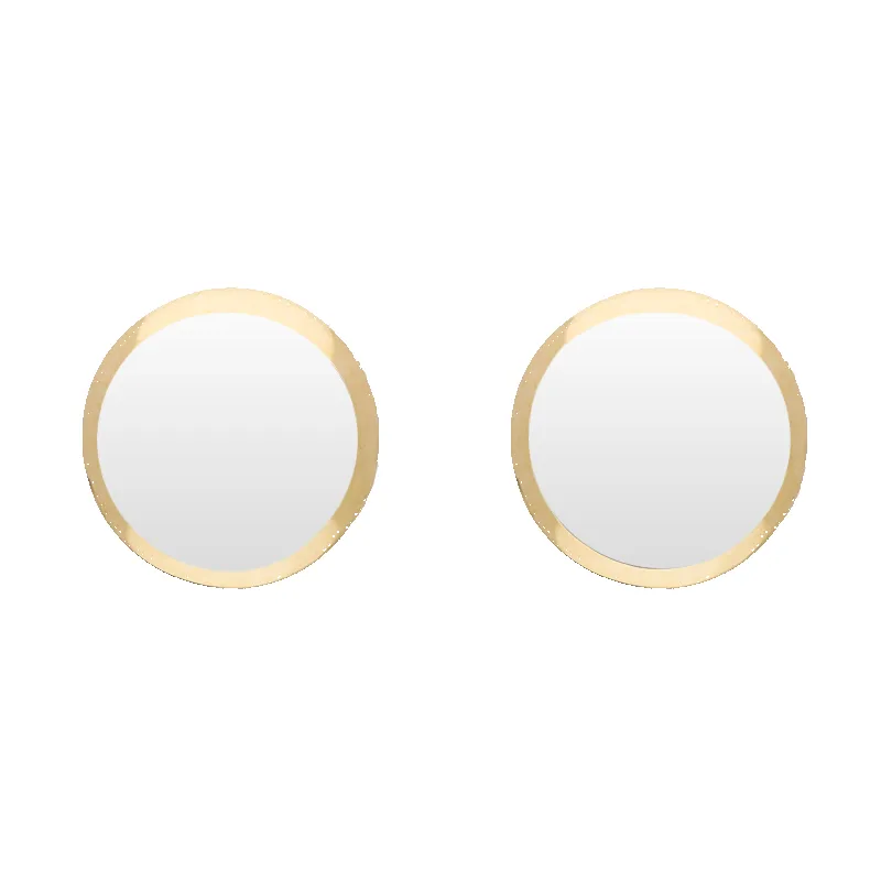 9ct Yellow Gold Sterling Silver Bauxite Stepping Stones Round Stud Earrings sold by Jura Watches