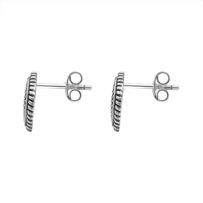 Sterling Silver Oxidised Marquise Stud Earrings sold by Jura Watches product image thumbnail 2