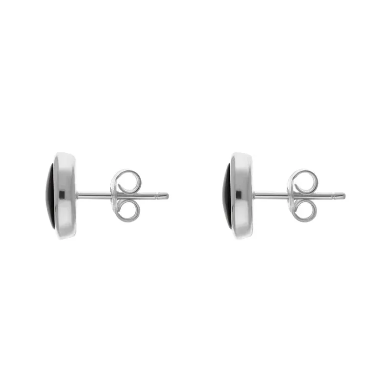 Sterling Silver Whitby Jet 6mm Round Stud Earrings sold by Jura Watches product image thumbnail 2