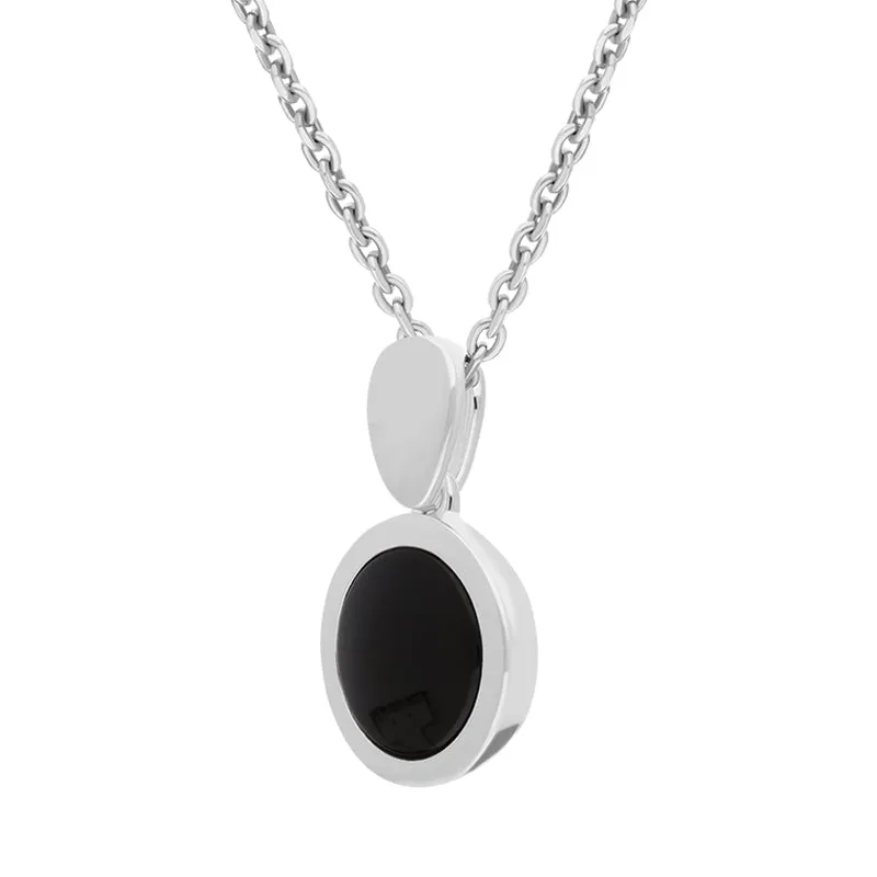 Sterling Silver Whitby Jet Bottle Top Round Necklace sold by Jura Watches product image thumbnail 2