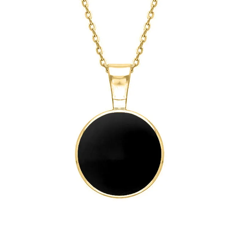 18ct Yellow Gold Whitby Jet Heritage Round Necklace sold by Jura Watches
