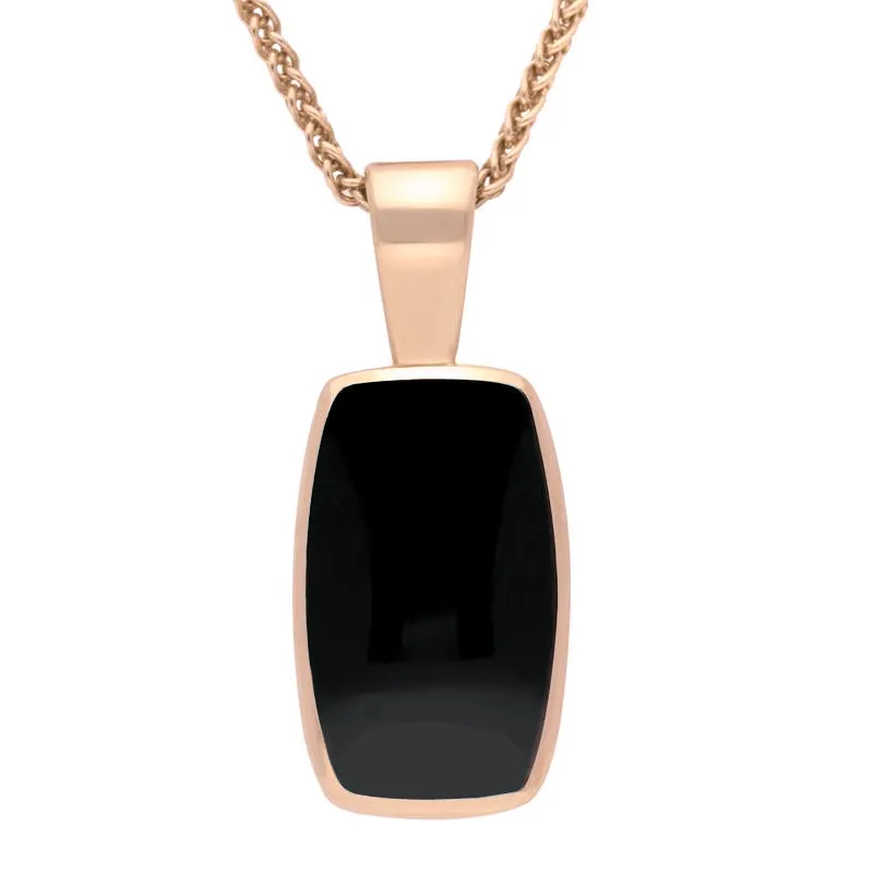 18ct Rose Gold Whitby Jet Barrel Shaped Necklace sold by Jura Watches