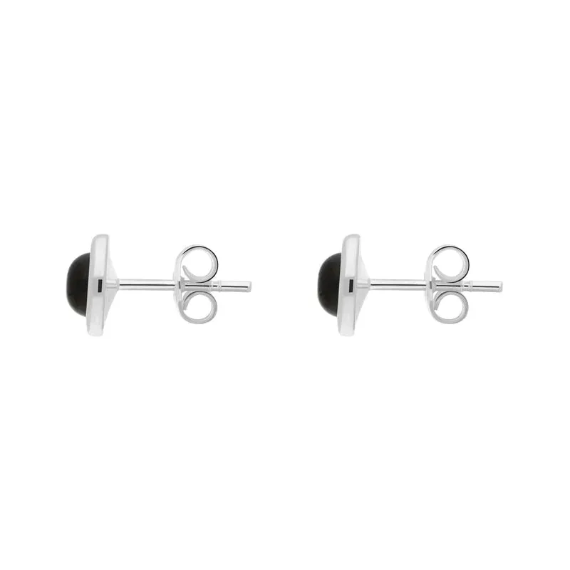 Sterling Silver Whitby Jet Round Stud Earrings sold by Jura Watches product image thumbnail 2
