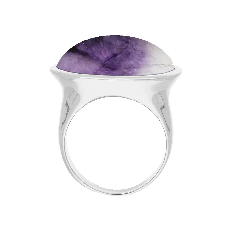 Sterling Silver Blue John Wide Oval Chunky Ring D sold by Jura Watches product image thumbnail 3