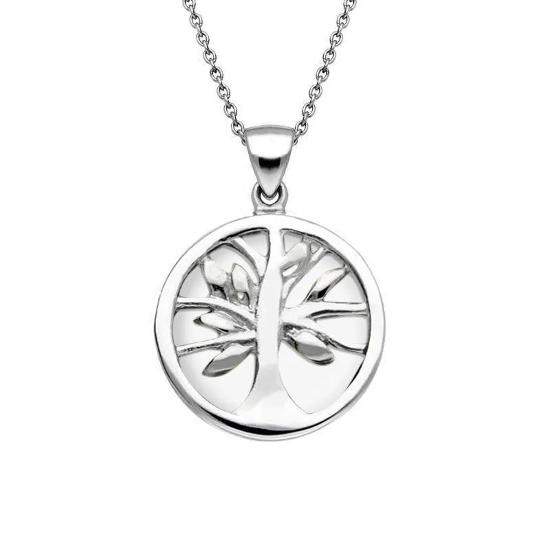 Sterling Silver Bauxite Small Round Tree of Life Necklace sold by Jura Watches