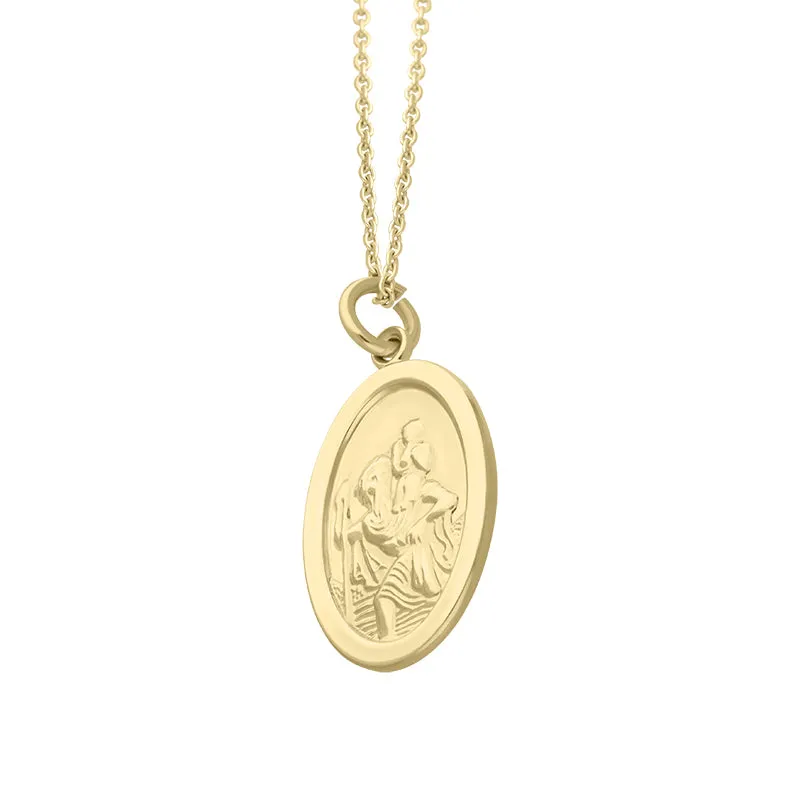 9ct Yellow Gold Large Oval Saint Christopher Necklace sold by Jura Watches product image thumbnail 2