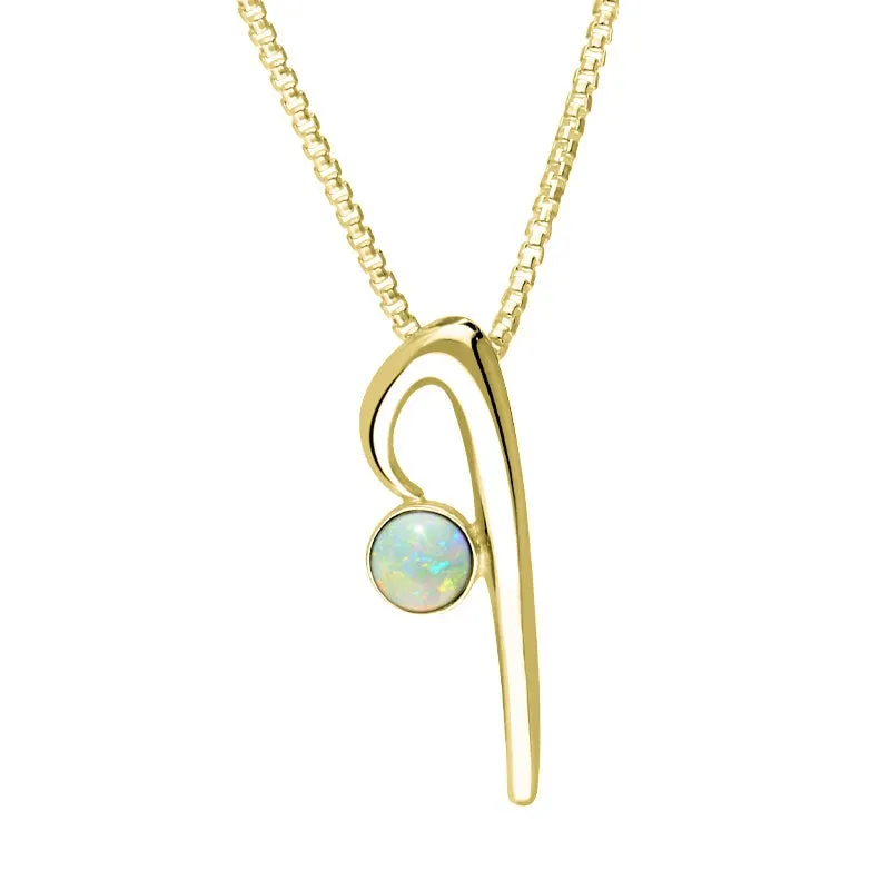 18ct Yellow Gold Opal Love Letters Initial I Necklace sold by Jura Watches