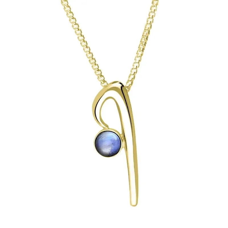 18ct Yellow Gold Moonstone Love Letters Initial I Necklace sold by Jura Watches