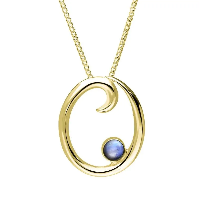 18ct Yellow Gold Moonstone Love Letters Initial O Necklace sold by Jura Watches