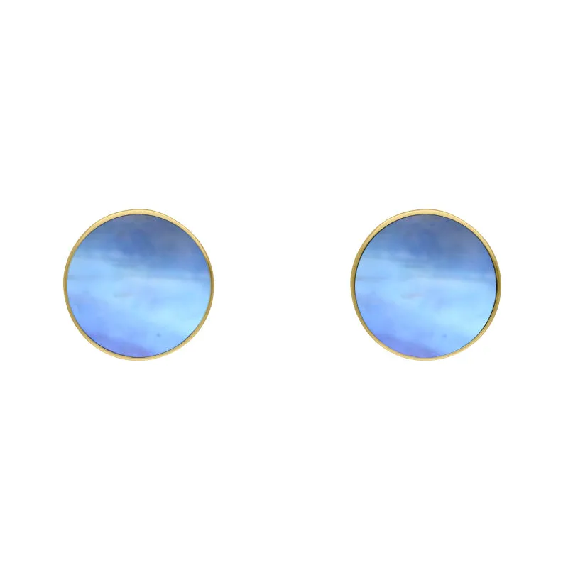 9ct Yellow Gold Sterling Silver Moonstone Stepping Stones Bead Cup Stud Earrings sold by Jura Watches