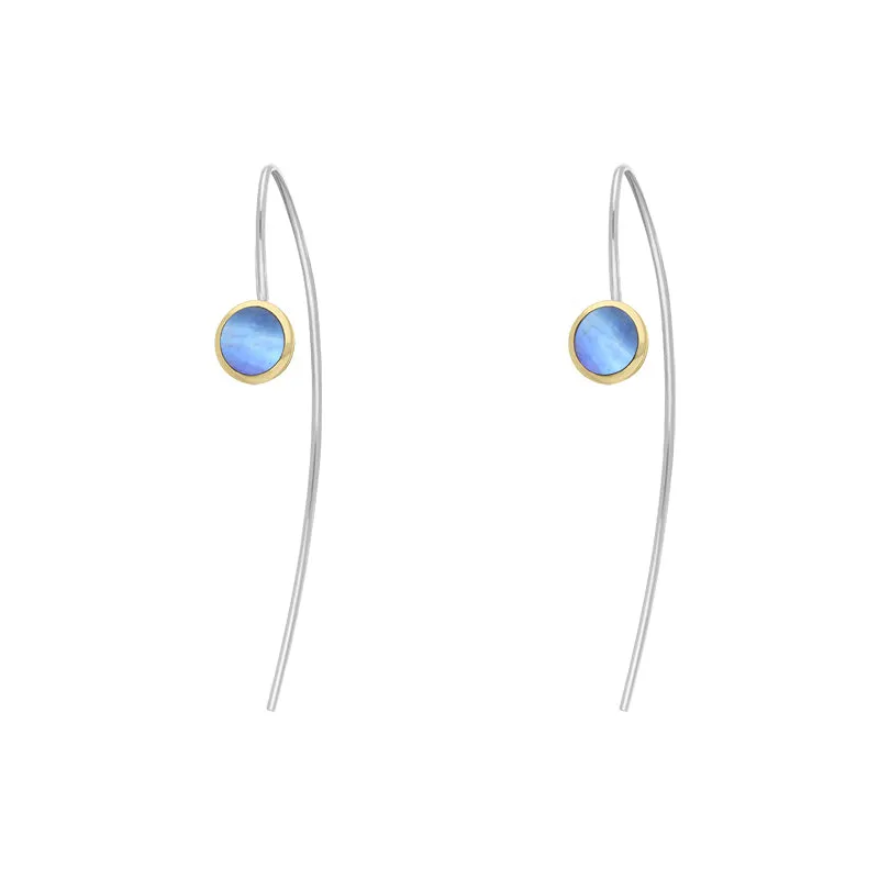9ct Yellow Gold Sterling Silver Moonstone Stepping Stones 5mm Round Hook Earrings sold by Jura Watches product image thumbnail 2