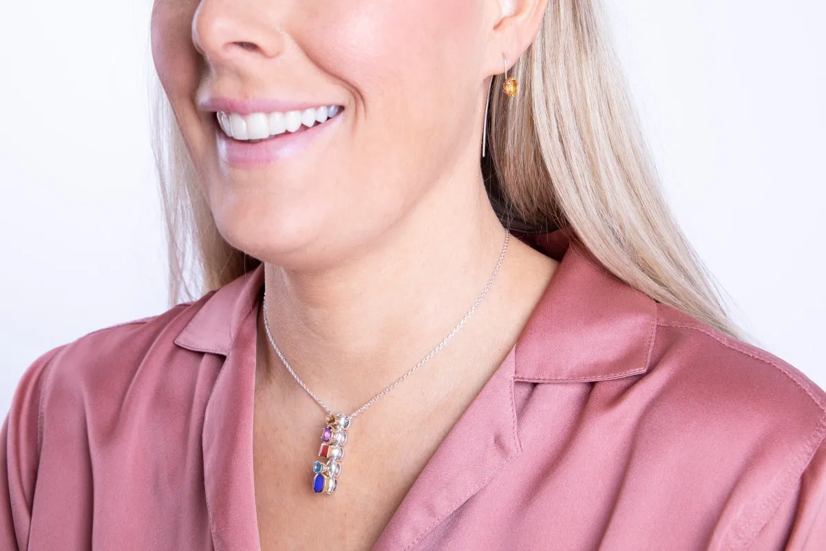 9ct Yellow Gold Sterling Silver Amethyst Stepping Stones 5mm Round Claw Set Hook Earrings sold by Jura Watches product image thumbnail 5