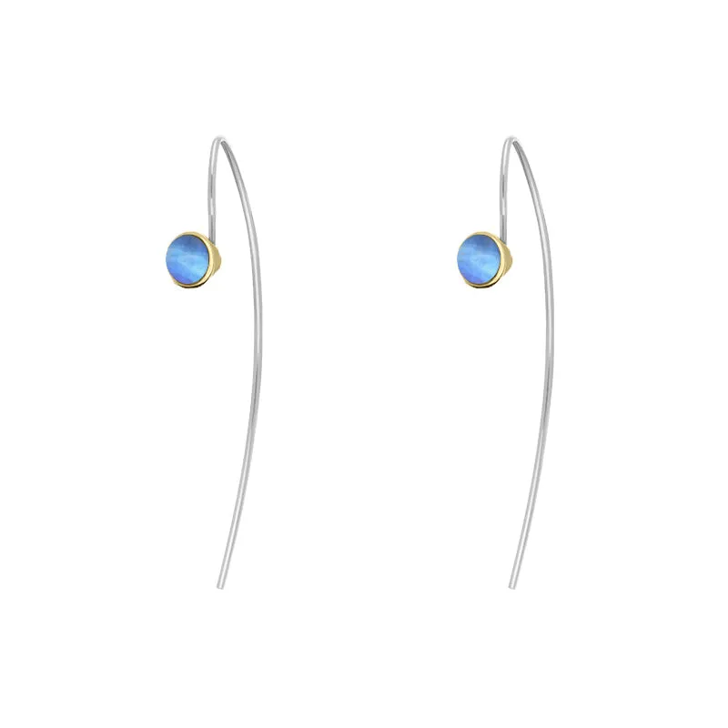 9ct Yellow Gold Sterling Silver Moonstone Stepping Stones 5mm Round Hook Earrings sold by Jura Watches product image thumbnail 2