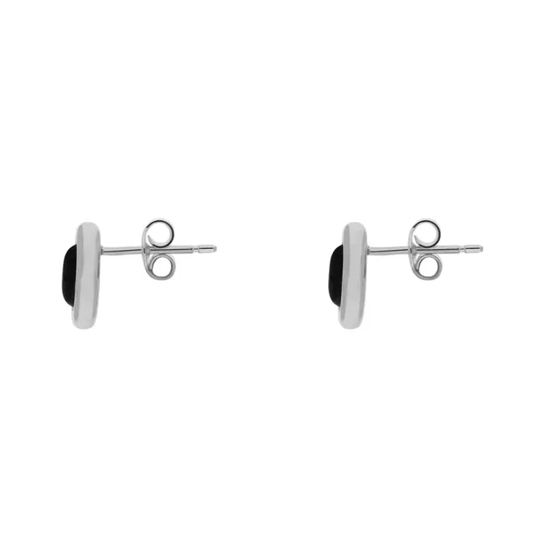 Sterling Silver Whitby Jet Small Oval Stud Earrings sold by Jura Watches product image thumbnail 2