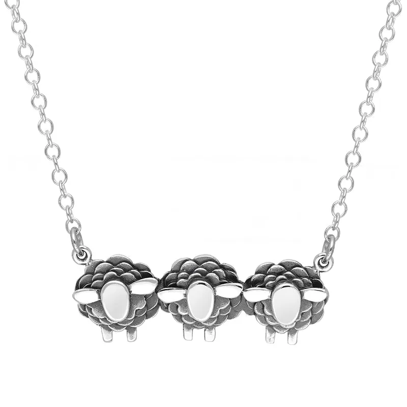 18ct White Gold Three Sheep Necklace sold by Jura Watches