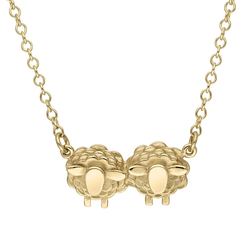 18ct Yellow Gold Two Sheep Necklace sold by Jura Watches