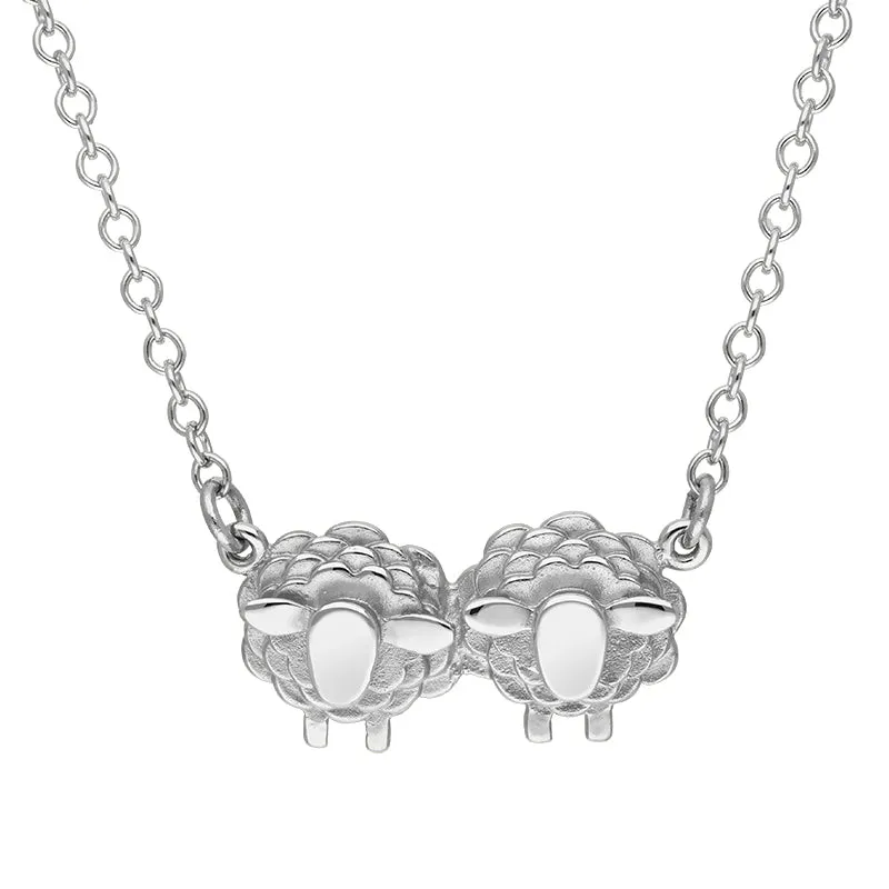 Sterling Silver Two Sheep Necklace sold by Jura Watches