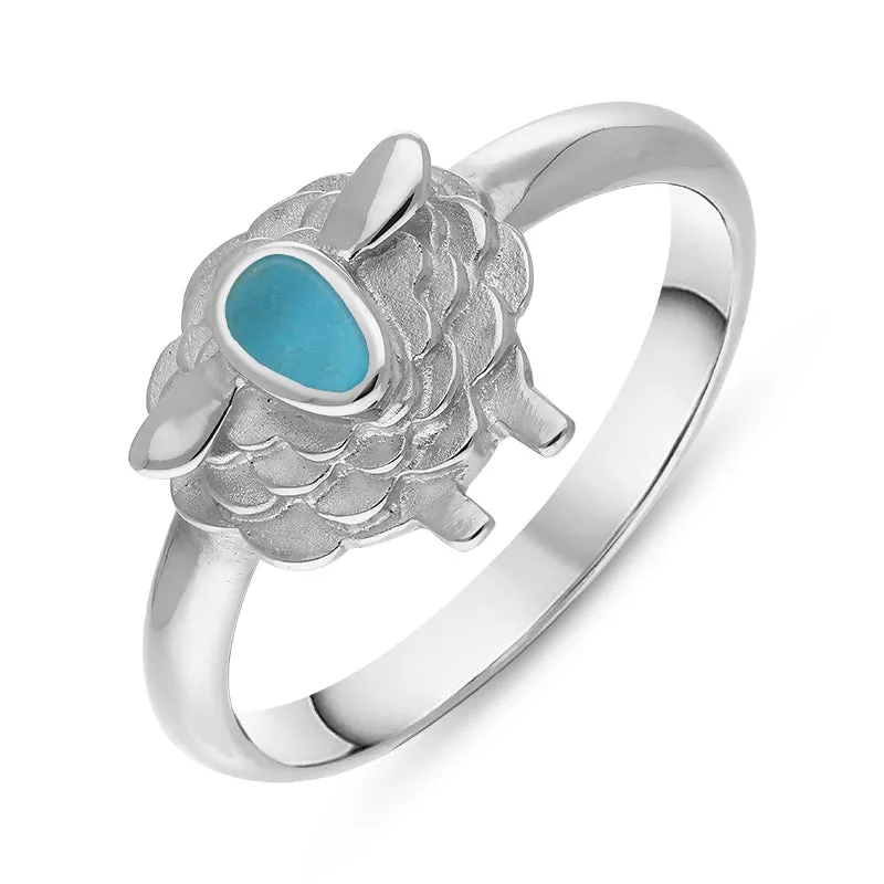 Sterling Silver Turquoise Sheep Ring sold by Jura Watches