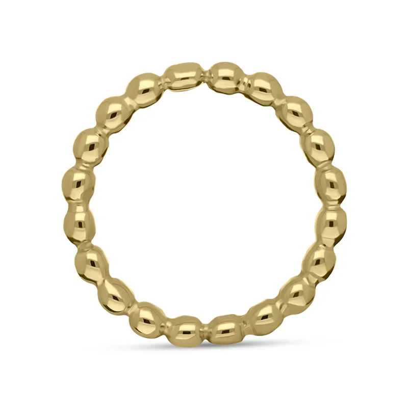 18ct Yellow Gold Stepping Stones Beaded Stacking Ring sold by Jura Watches product image thumbnail 2
