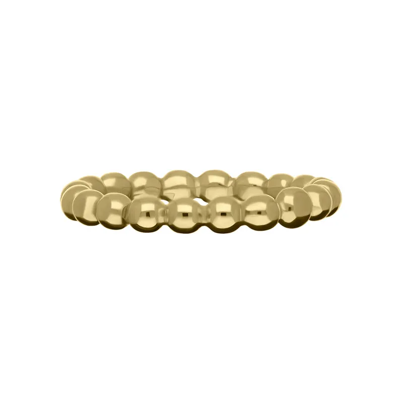 18ct Yellow Gold Stepping Stones Beaded Stacking Ring sold by Jura Watches product image thumbnail 3