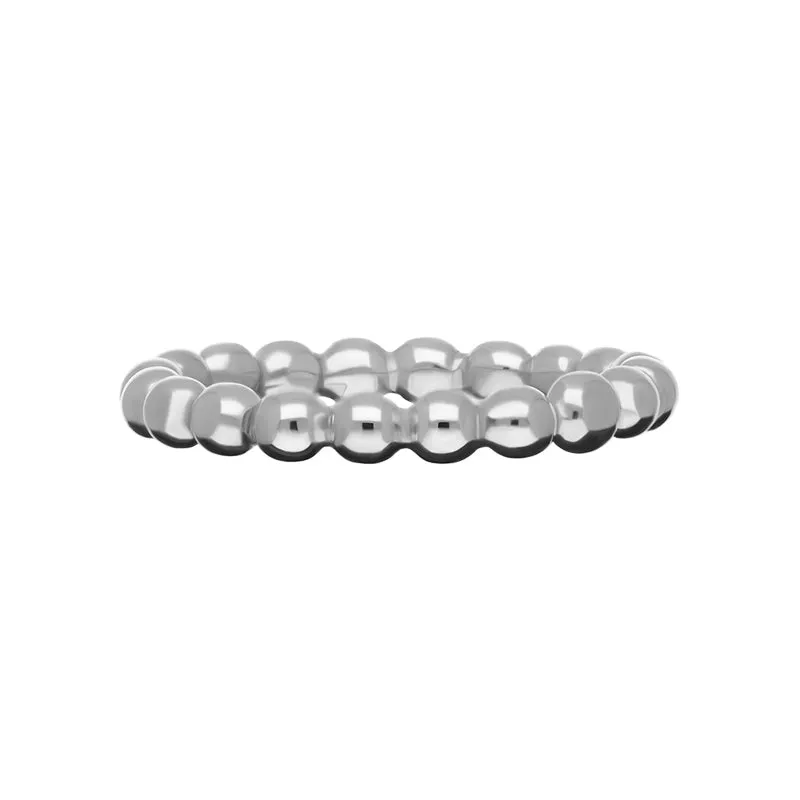 18ct White Gold Stepping Stones Beaded Stacking Ring sold by Jura Watches product image thumbnail 3