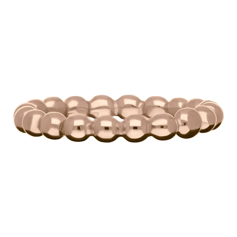 9ct Rose Gold Stepping Stones Beaded Stacking Ring sold by Jura Watches product image thumbnail 3