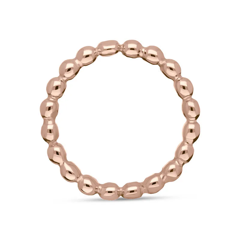 18ct Rose Gold Stepping Stones Beaded Stacking Ring sold by Jura Watches product image thumbnail 2