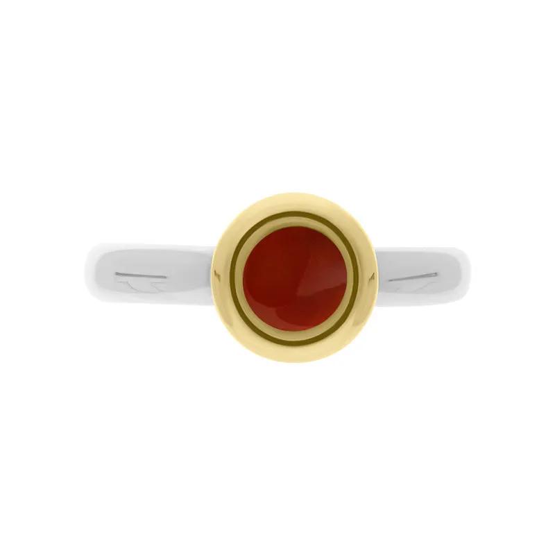9ct Yellow Gold Carnelian Stepping Stones Bead Cup Stacking Ring sold by Jura Watches product image thumbnail 3