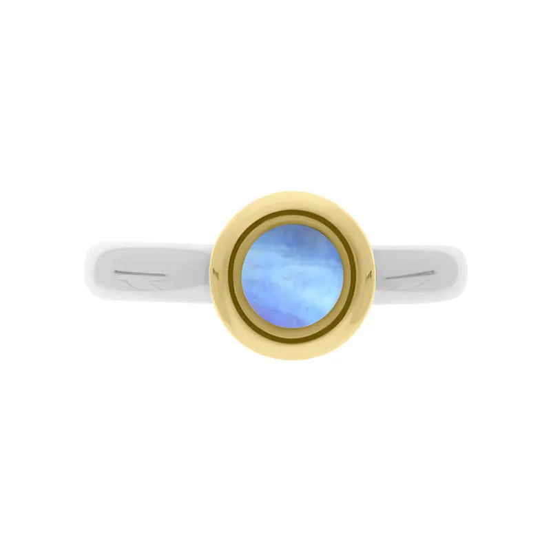 9ct Yellow Gold Moonstone Stepping Stones Bead Cup Stacking Ring sold by Jura Watches product image thumbnail 3