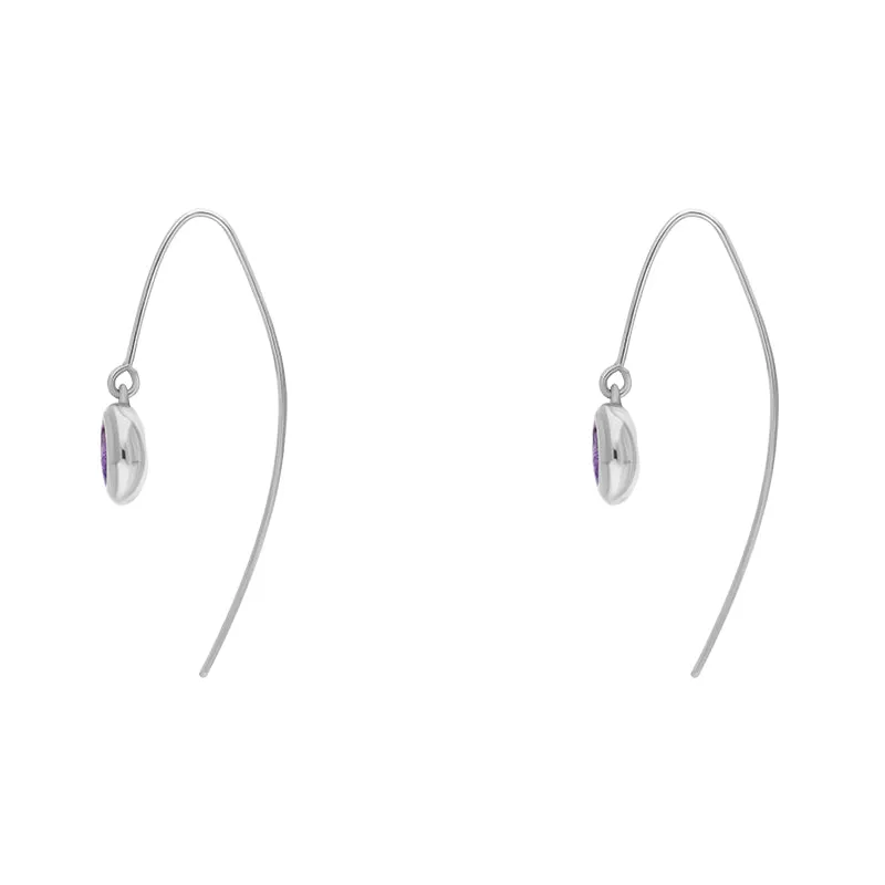 9ct White Gold Blue John Star Disc Drop Earrings sold by Jura Watches product image thumbnail 3