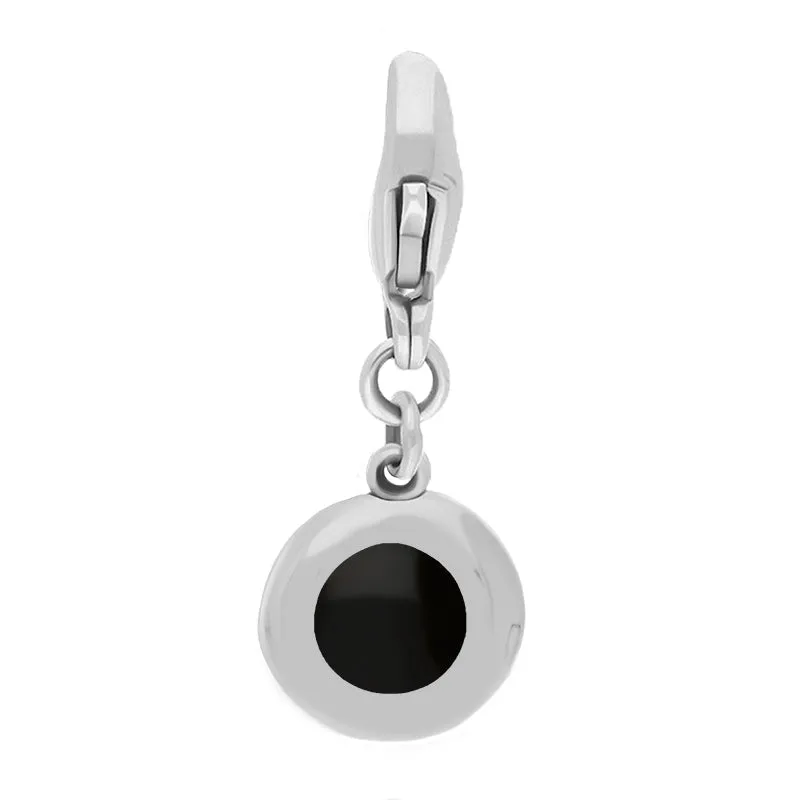 18ct White Gold Whitby Jet Round Shaped Star Clip Charm sold by Jura Watches product image thumbnail 2