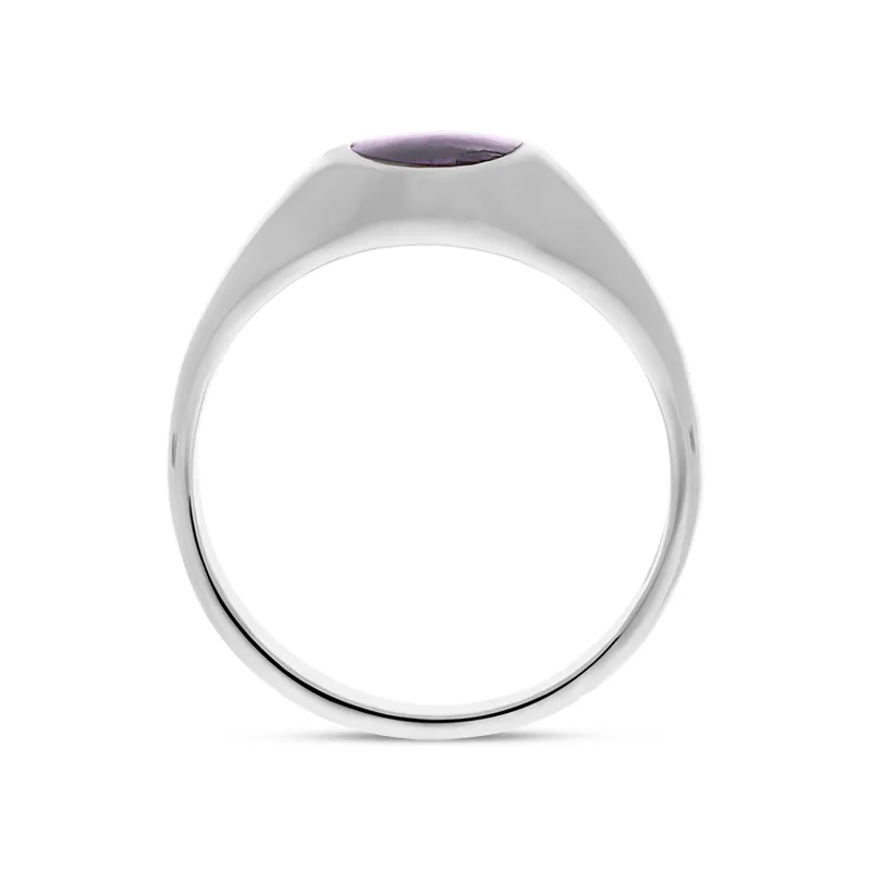 Sterling Silver Blue John Small Oval Signet Ring sold by Jura Watches product image thumbnail 3