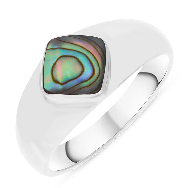 Sterling Silver Abalone Cushion Shape Ring sold by Jura Watches