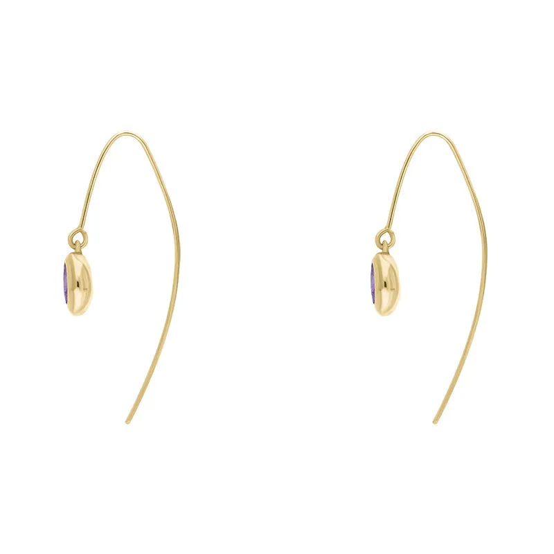 9ct Yellow Gold Blue John Star Disc Drop Earrings sold by Jura Watches product image thumbnail 3