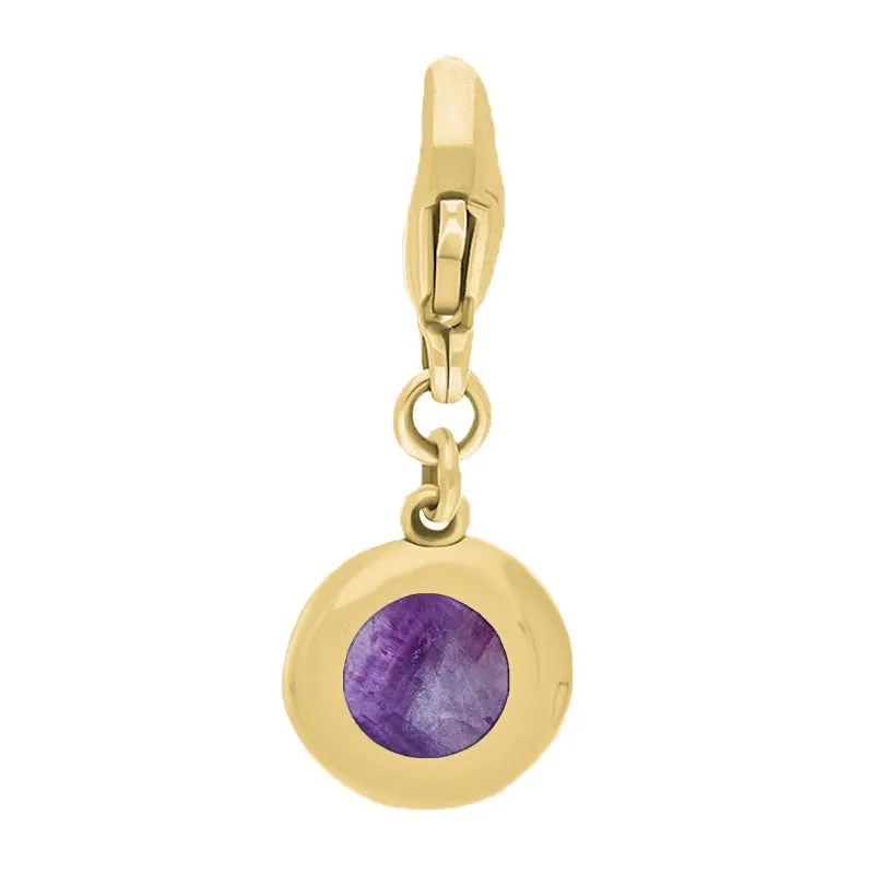 9ct Yellow Gold Blue John Round Shaped Star Clip Charm sold by Jura Watches product image thumbnail 2