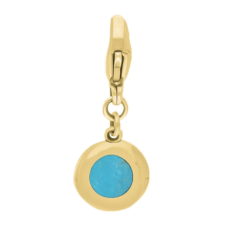 9ct Yellow Gold Turquoise Round Shaped Star Clip Charm sold by Jura Watches product image thumbnail 2