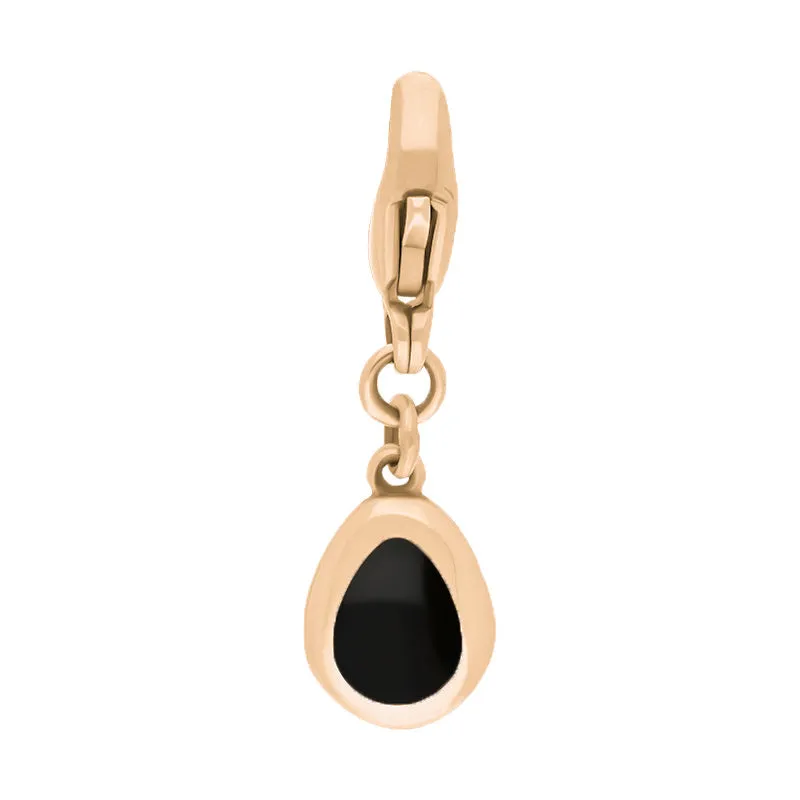9ct Rose Gold Whitby Jet Pear Shaped Cross Clip Charm sold by Jura Watches product image thumbnail 2