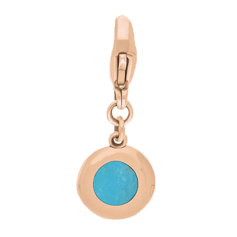 9ct Rose Gold Turquoise Round Shaped Star Clip Charm sold by Jura Watches product image thumbnail 2