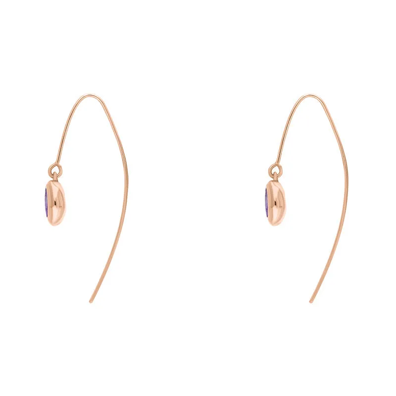 18ct Rose Gold Blue John Star Disc Drop Earrings sold by Jura Watches product image thumbnail 3