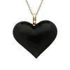 18ct Rose Gold Whitby Jet 0.05 Carat Diamond Large Heart Pendant sold by Jura Watches product image thumbnail 2