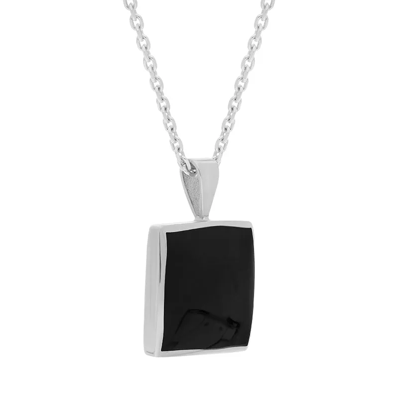 Sterling Silver Whitby Jet Small Square Pendant sold by Jura Watches product image thumbnail 2