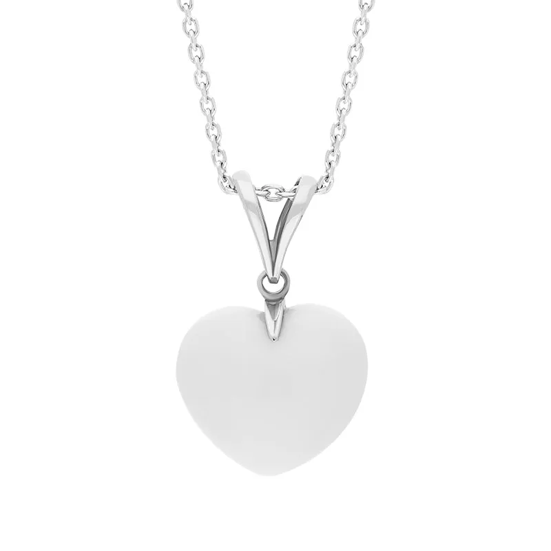 Sterling Silver Bauxite Medium Carved Heart Split Bail Necklace sold by Jura Watches