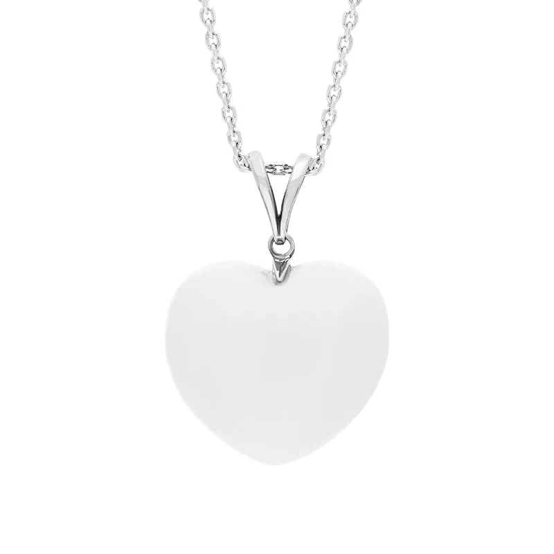 Sterling Silver Bauxite Extra Large Carved Heart Split Bail Necklace sold by Jura Watches
