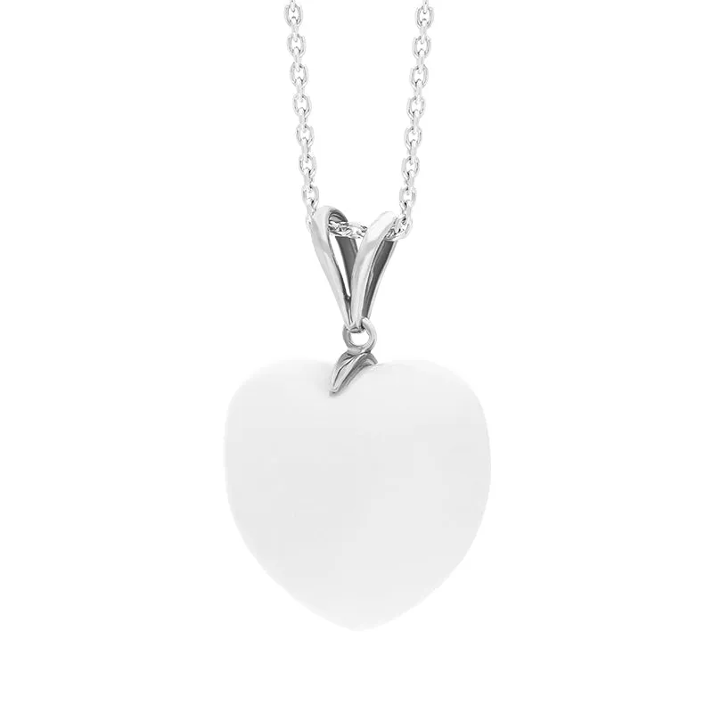 Sterling Silver Bauxite Extra Large Carved Heart Split Bail Necklace sold by Jura Watches product image thumbnail 2