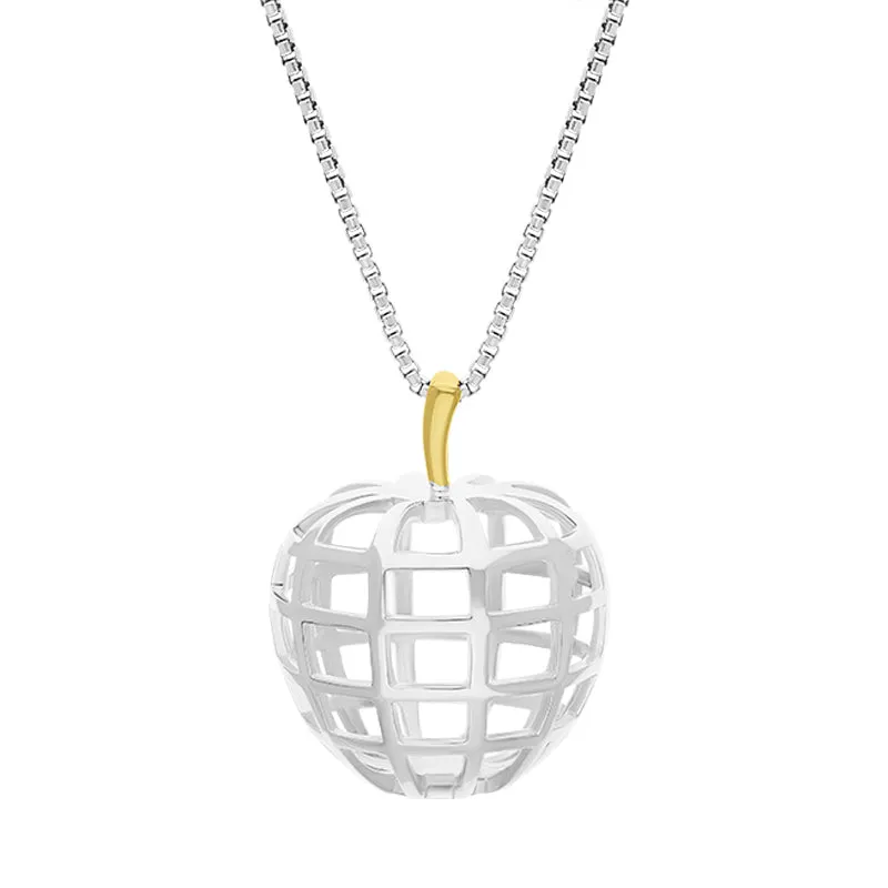 Sterling Silver 18ct Yellow Gold Plated House & Garden Apple Large Pendant D sold by Jura Watches
