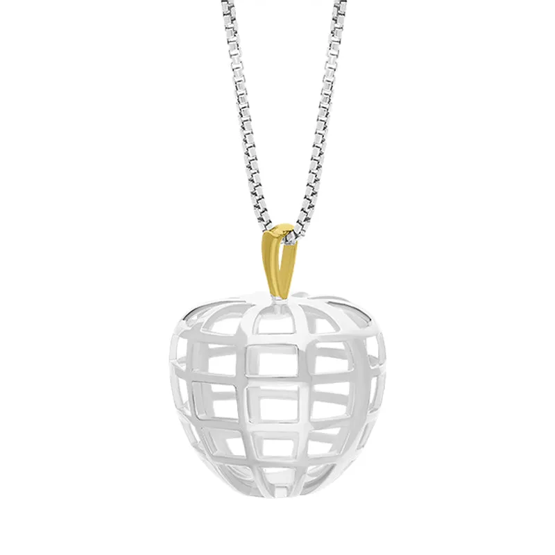 Sterling Silver 18ct Yellow Gold Plated House & Garden Apple Large Pendant D sold by Jura Watches product image thumbnail 2