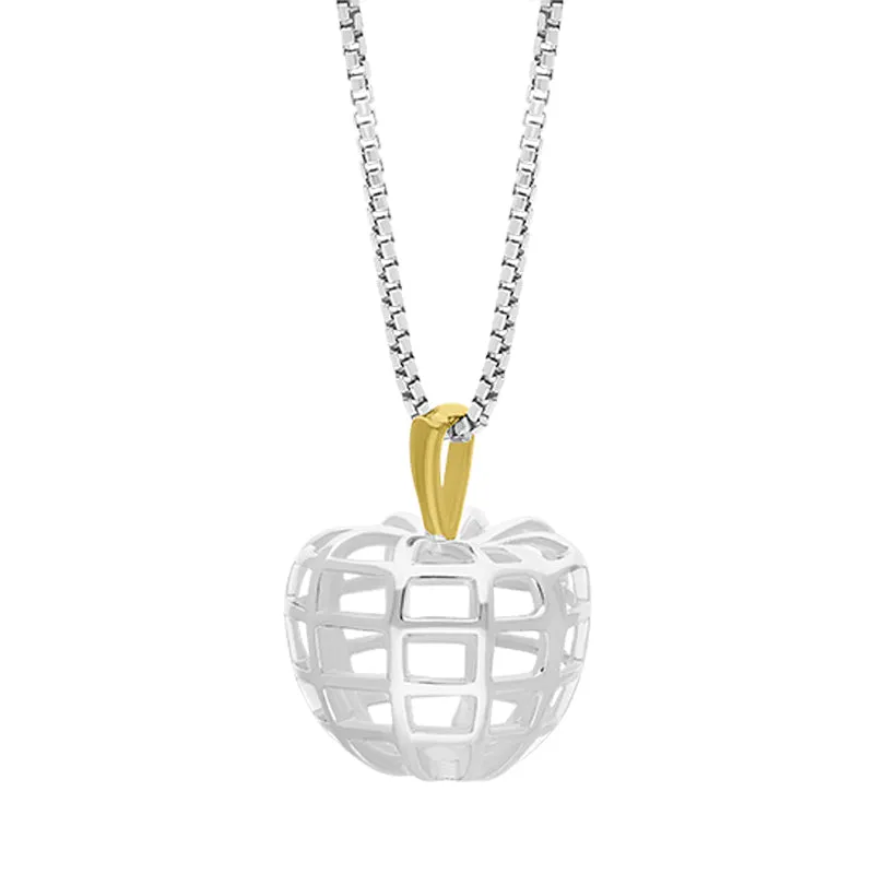 Sterling Silver 18ct Yellow Gold Plated House & Garden Apple Small Pendant sold by Jura Watches product image thumbnail 2