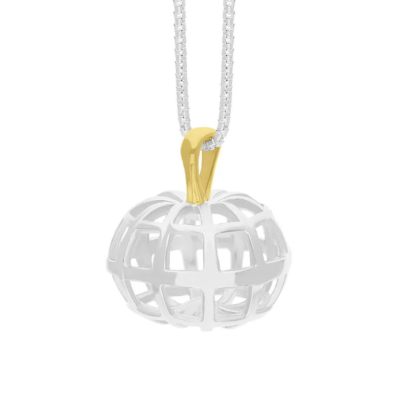 Sterling Silver 18ct Yellow Gold Plated House & Garden Pumpkin Small Pendant sold by Jura Watches product image thumbnail 2